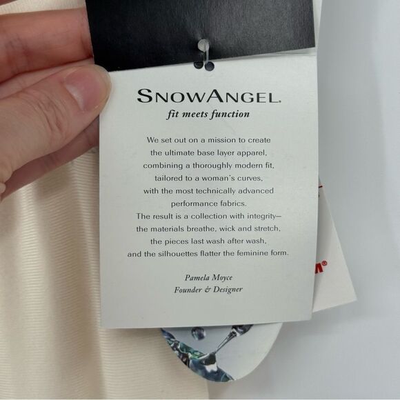 Snow Angel V-Waist Doeskin Baselayer Legging Pant Women Medium Cream Soft 106-40 - Picture 9 of 13